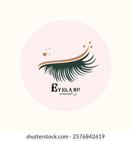 Eyelash logo design simple concept Premium Veector