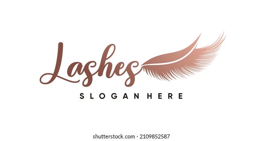 diseño de logotipo de eyelash con estilo y concepto creativo