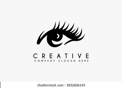 Eyelash Logo design, Vector Cosmetic Brand Logo Design