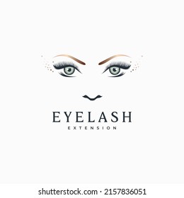 eyelash logo of the girl