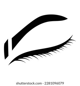 Eyelash logo icon design template illustration