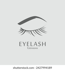 Eyelash Logo Luxury Design Isolated on Background.