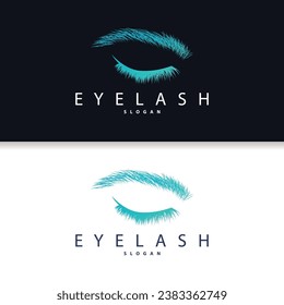 Eyelash Logo, Simple Design for Women's Care Beauty Business Brand Illustration Template