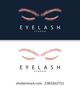 Eyelash Logo, Simple Design for Women's Care Beauty Business Brand Illustration Template