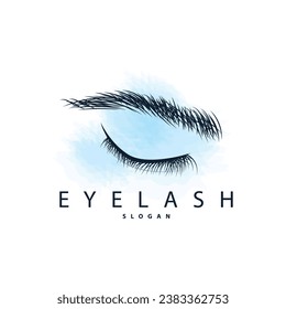 Eyelash Logo, Simple Design for Women's Care Beauty Business Brand Illustration Template