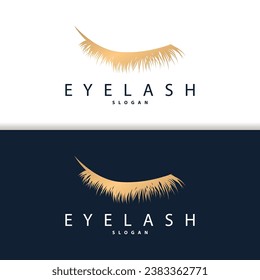 Eyelash Logo, Simple Design for Women's Care Beauty Business Brand Illustration Template