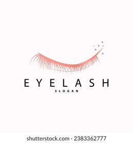 Eyelash Logo, Simple Design for Women's Care Beauty Business Brand Illustration Template