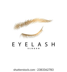 Eyelash Logo, Simple Design for Women's Care Beauty Business Brand Illustration Template