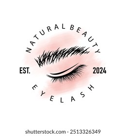 Eyelash Logo, Simple Design for Women's Care Beauty Business Brand Illustration Template