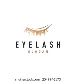 Eyelash Logo, Simple Design for Women's Care Beauty Business Brand Illustration Template