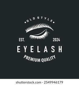 Eyelash Logo, Simple Design for Women's Care Beauty Business Brand Illustration Template