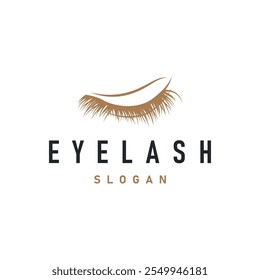 Eyelash Logo, Simple Design for Women's Care Beauty Business Brand Illustration Template