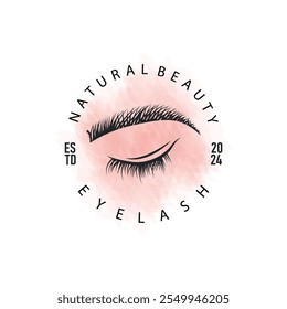 Eyelash Logo, Simple Design for Women's Care Beauty Business Brand Illustration Template
