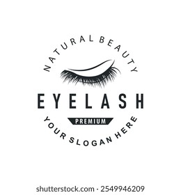 Logotipo Eyelash, Design simples para mulheres cuidado beleza Business Marca Ilustração Modelo