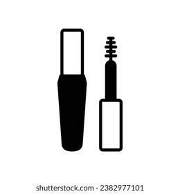 Eyelash Mascara Symbol einzeln auf weißem Hintergrund Vektorgrafik