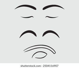 Eyelash set on white background, eye, salon, vector, eyelash, false, lash, illustration, girl, vector illustration.eps
