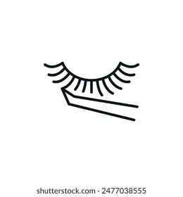 Eyelash Tweezers Icon. Simple eyelash tweezers icon for social media, app, and web design.