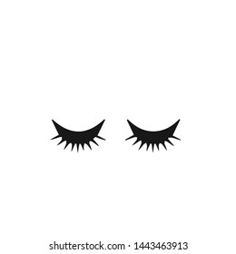 eyelash vector icon flat design
