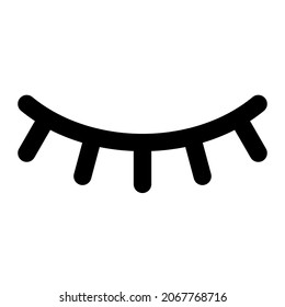 pestañas para icono de belleza usando estilo de línea