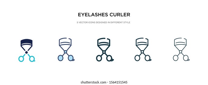 eyelashes curler icon in different style vector illustration. two colored and black eyelashes curler vector icons designed in filled, outline, line and stroke style can be used for web, mobile, ui