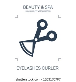 eyelashes curler icon. high quality filled eyelashes curler icon on white background. from beauty collection flat trendy vector eyelashes curler symbol. use for web and mobile