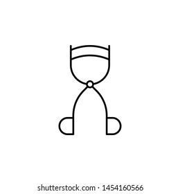 eyelashes curler icon. Simple thin line, outline illustration of Beauty icons for UI and UX, website or mobile application