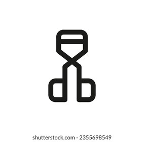 Eyelashes Curler icon vector. Linear style sign for mobile concept and web design. Eyelashes Curler symbol illustration. Pixel vector graphics - Vector.