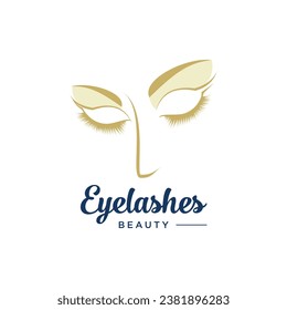 Eyelashes design with creative beauty element idea concept and icon