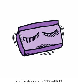 eyelashes doodle icon