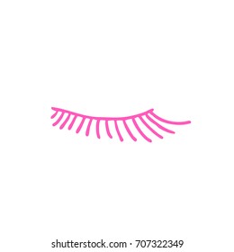 eyelashes doodle icon