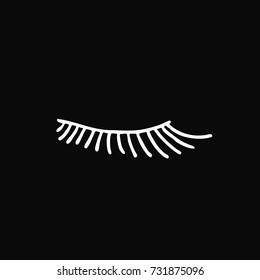 eyelashes doodle icon