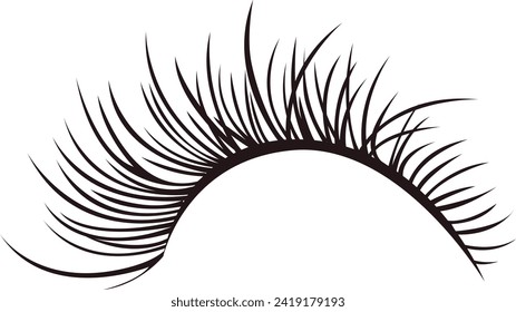 Eyelashes, Extensiones, Ilustración vectorial de Eyelashes Falsos