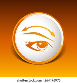 Eyelashes and eyebrows vector eyelash eye vector icon makeup isolated.