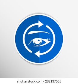 Eyelashes and eyebrows vector eyelash eye vector icon makeup isolated.