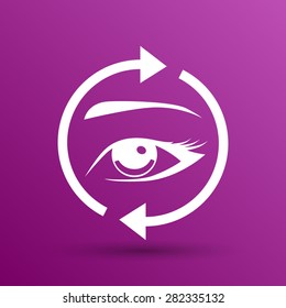Eyelashes and eyebrows vector eyelash eye vector icon makeup isolated.