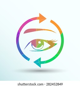 Eyelashes and eyebrows vector eyelash eye vector icon makeup isolated.