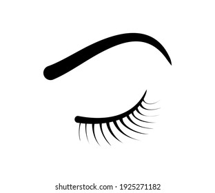 eyelashes, eyebrows - vector illustration on a white background. make-up, beauty salon. eyebrow