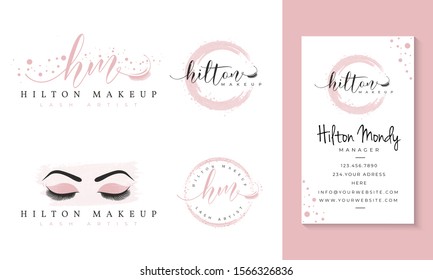 eyelashes feminine logo collections template  vector