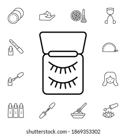 Eyelashes flaches Vektorsymbol im Beauty Pack