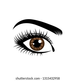 eyelashes graphic design vector