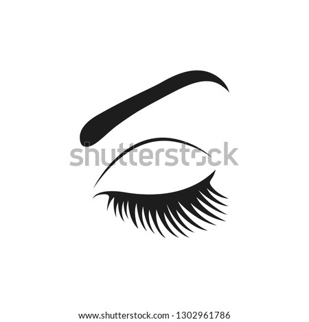 eyelashes graphic design vector