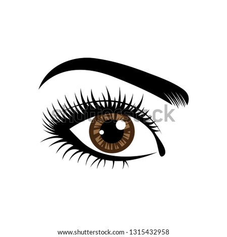 eyelashes graphic design vector