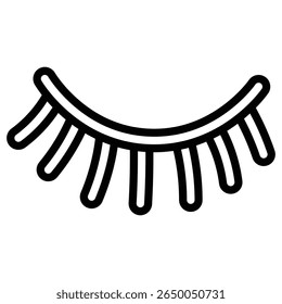 cílios ícone plano fino contorno arte logotipo
