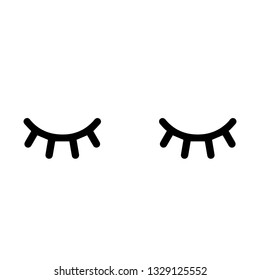 Eyelashes icon isolated
