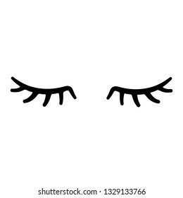 Eyelashes icon isolated