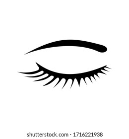 eyelashes icon or logo isolated sign symbol vector illustration - high quality black style vector icons
