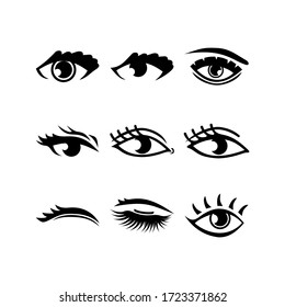 eyelashes icon or logo isolated sign symbol vector illustration - Collection of high quality black style vector icons
