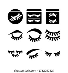 eyelashes  icon or logo isolated sign symbol vector illustration - Collection of high quality black style vector icons
