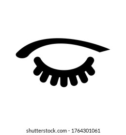 eyelashes  icon or logo isolated sign symbol vector illustration - high quality black style vector icons
