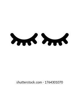 eyelashes  icon or logo isolated sign symbol vector illustration - high quality black style vector icons
